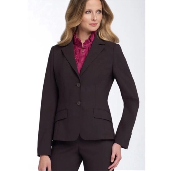 Hugo Boss Janna3 Black/Graphite Gray Fitted Blazer Suit Jacket 96% Wool Size 8 - Picture 3 of 17